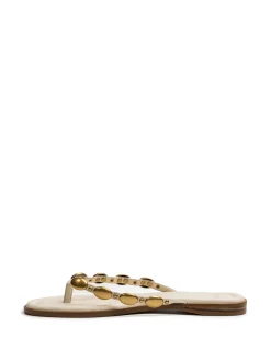 Ediva Vintage Ivory Leather Thong
