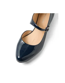 Edna Patent Mary Jane Low Heel Flats