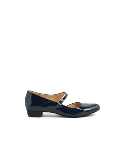Edna Patent Mary Jane Low Heel Flats