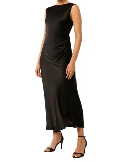 EILEEN OPEN BACK SATIN MAXI DRESS