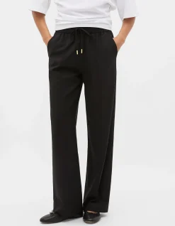 ELASTICATED TIE FRONT PANT
