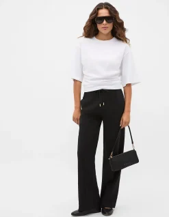 ELASTICATED TIE FRONT PANT