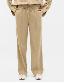 ELASTICATED TIE FRONT PANT