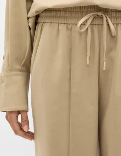 ELASTICATED TIE FRONT PANT