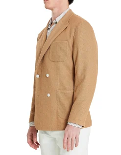Elba Double Breasted Blazer Camel