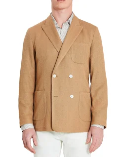 Elba Double Breasted Blazer Camel