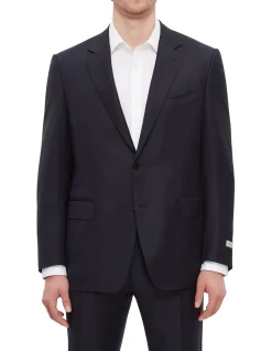 Elegant Navy Wool Suit
