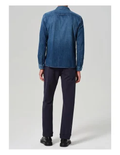 Elijah Stretch Linen Relaxed Straight Pants