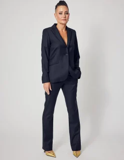 ELIZABETH TROUSER IN BLACK T/W WOOL