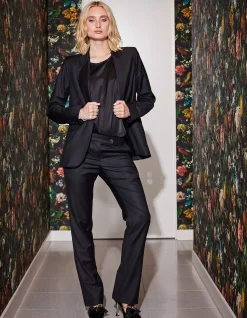 ELIZABETH JACKET IN BLACK T/W WOOL