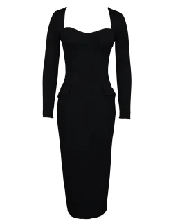Ella Long Sleeve Midi Dress