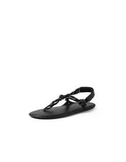ELLEMERE Rope Strap Leather Sandals