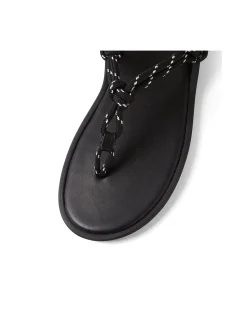 ELLEMERE Rope Strap Leather Sandals