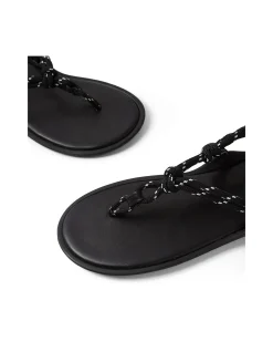 ELLEMERE Rope Strap Leather Sandals