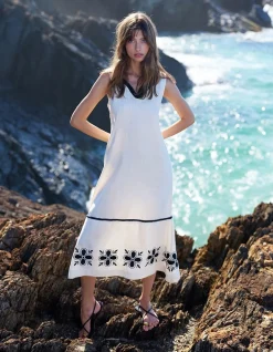 Embroidered Hem Dress