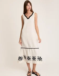 Embroidered Hem Dress