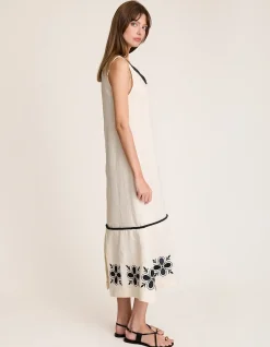 Embroidered Hem Dress