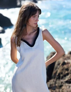 Embroidered Hem Dress
