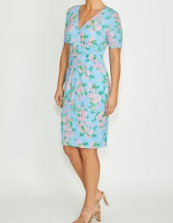 EMELYNN FLORAL HAZE JERSEY DRESS