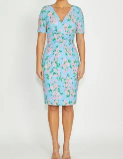 EMELYNN FLORAL HAZE JERSEY DRESS