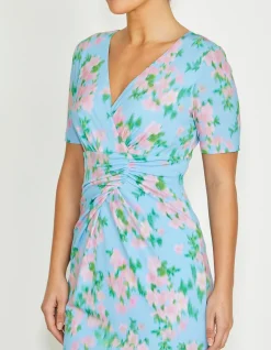 EMELYNN FLORAL HAZE JERSEY DRESS