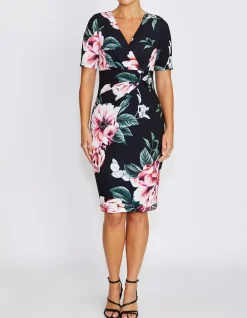 EMELYNN FLORAL JERSEY DRESS