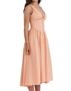 Emmelina Sorbet Cotton Corset Sundress