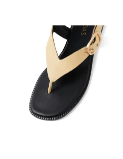 Emoto Butter Leather Buckle Thong Sandals