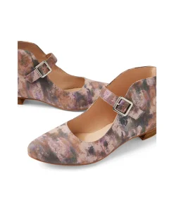 Erlands Buckle Strap Leather Flat Shoes
