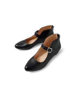 Erlands Buckled Ankle Strap Flat Mary Janes
