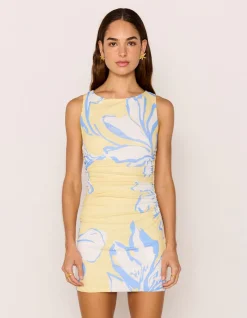 ESME GATHERED MESH MINI DRESS