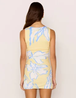 ESME GATHERED MESH MINI DRESS