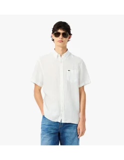 ESSENTIAL SS LINEN SHIRT WHITE
