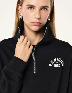 Established Oversized Quarter Zip Sweat