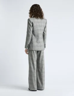 EUROPEAN HOUNDSTOOTH CHECK BLAZER