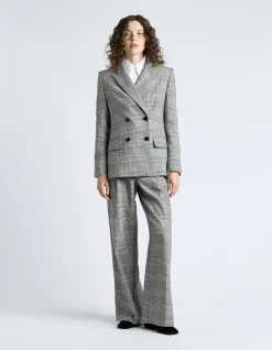 EUROPEAN HOUNDSTOOTH CHECK BLAZER