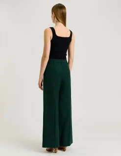 EUROPEAN LYOCELL LINEN FLARED PANT