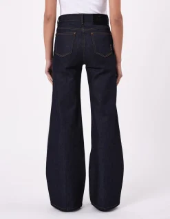 Eva Wide Mid Rise Tailored Wide Leg Jeans