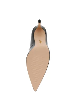 EVELYN STILETTO HEEL BLACK LEATHER