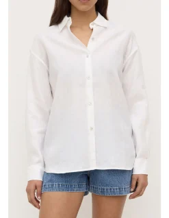 Everyday Womens Linen Long Sleeve Shirt White