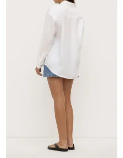Everyday Womens Linen Long Sleeve Shirt White