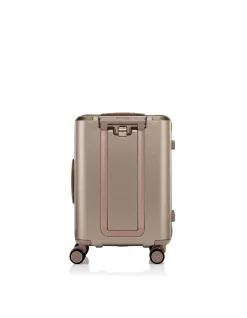 EVOA Z 69CM EXPANDABLE SUITCASE IVORY GOLD