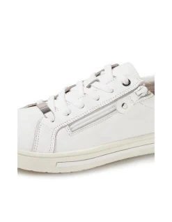 Evone White Leather Sneakers