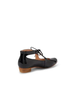 Ewing Patent Lace Up Low Heel Flats