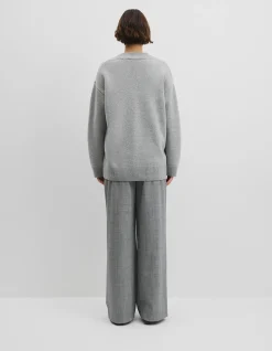 Extrafine Merino Longline V-Neck Neck Knit