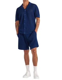 EYELET MESH KNIT SHIRT