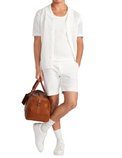 EYELET MESH KNIT SHIRT