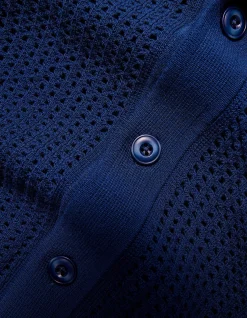 EYELET MESH KNIT SHIRT