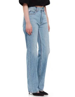 Ez Mesh Logo Mid Rise Jeans
