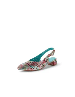 Fabbi Laser Cut Slingback Leather Mules